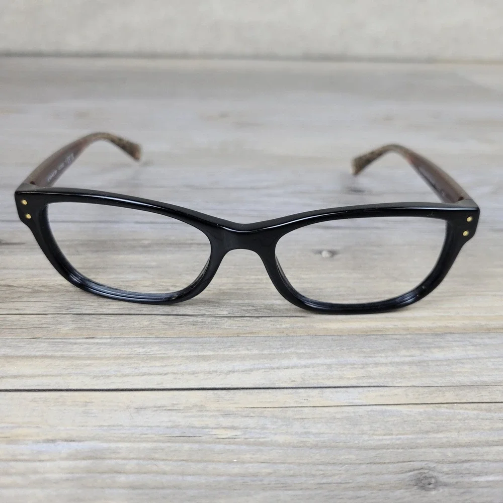 Coach Eyeglasses Frames HC 6082 T 5353 Black/Wild Beast Animal Print 53-17-135